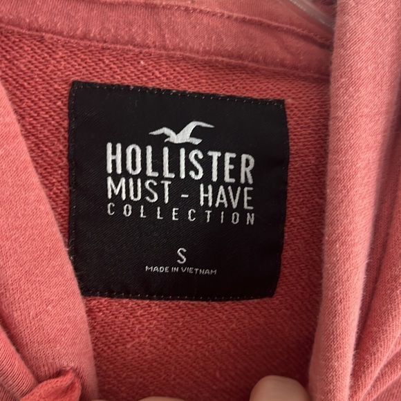 Men’s Hollister Salmon Colored Hooded Sweatshirt Small - Picture 4 of 6